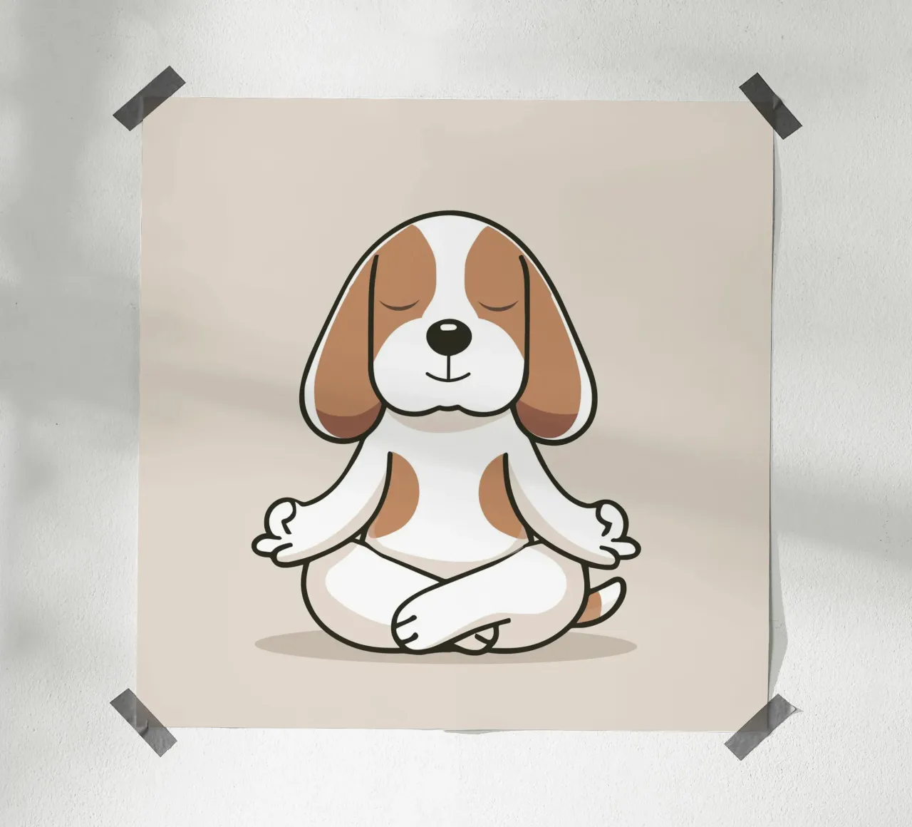 Beagle méditant - calme et attention poster de namosh