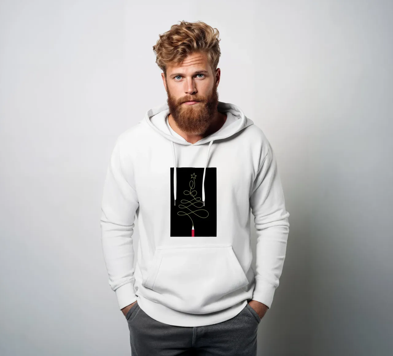 Pencil Tree felpa con cappuccio da Doozal