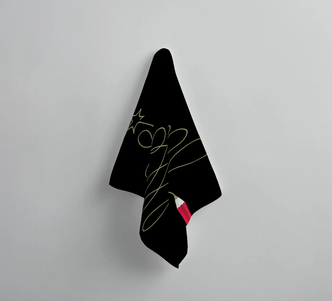 Pencil Tree towel by Doozal