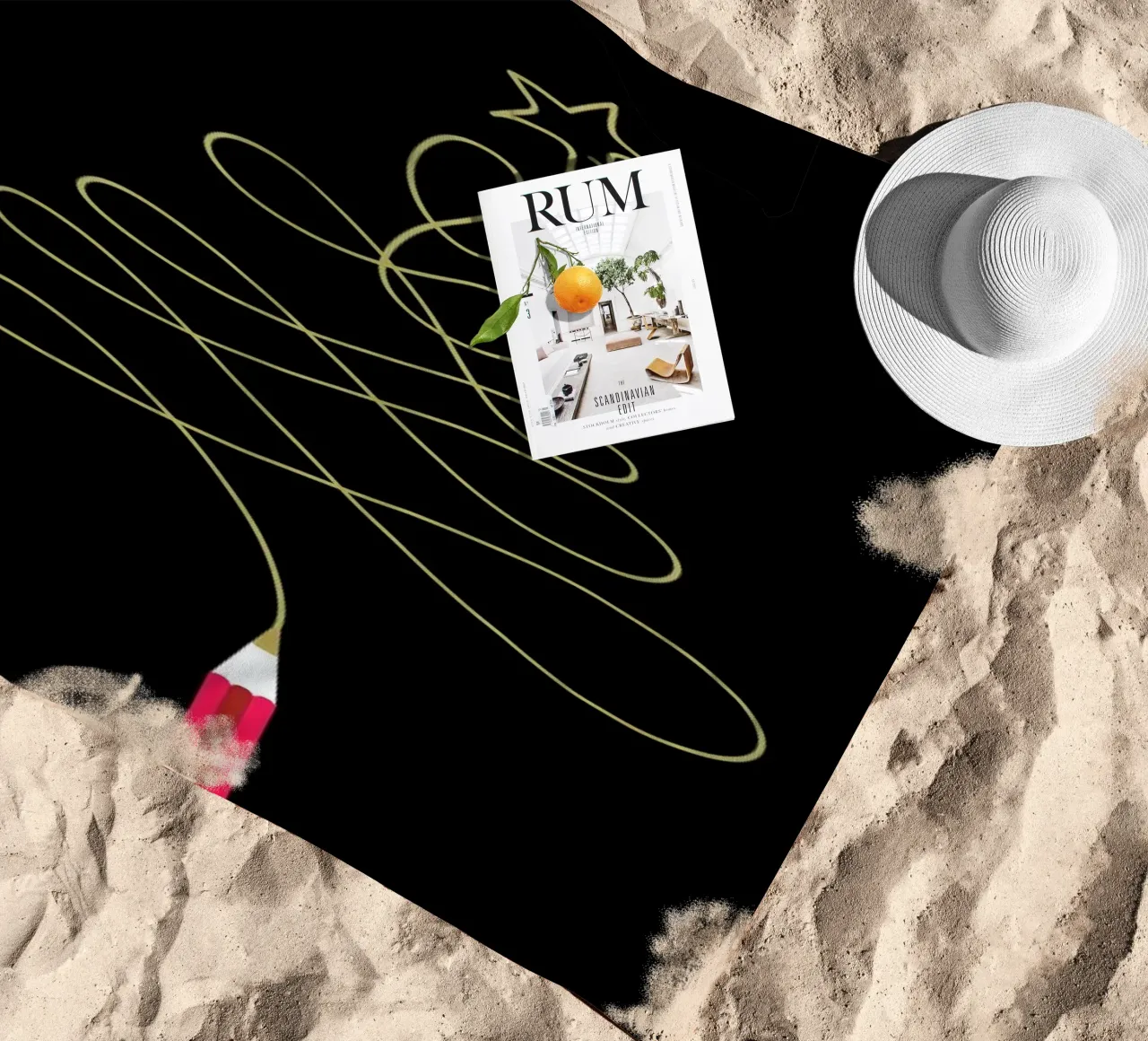 Pencil Tree telo mare da Doozal