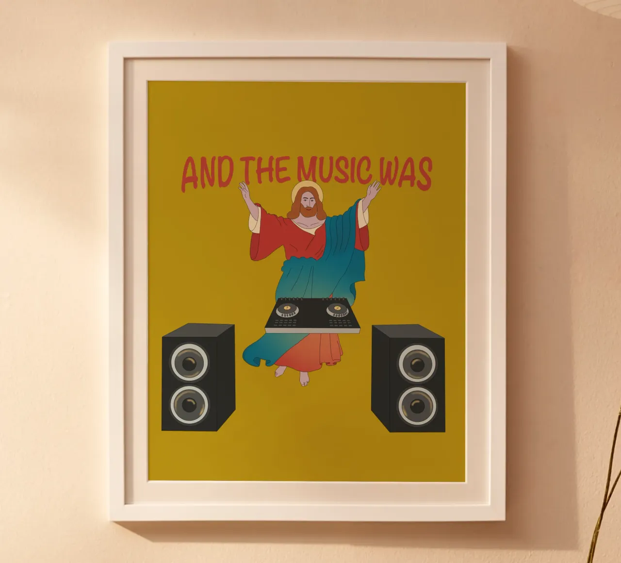 And the music was poster with wooden frame by pronzo