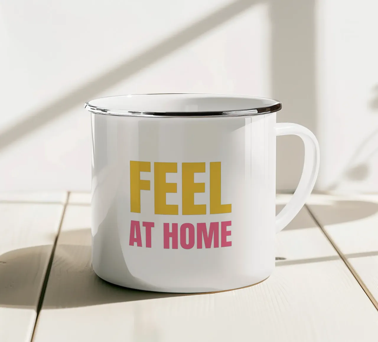 Feel at home tazza in smalto da Happy 😃 Art 🎨 by Christine Schnoell