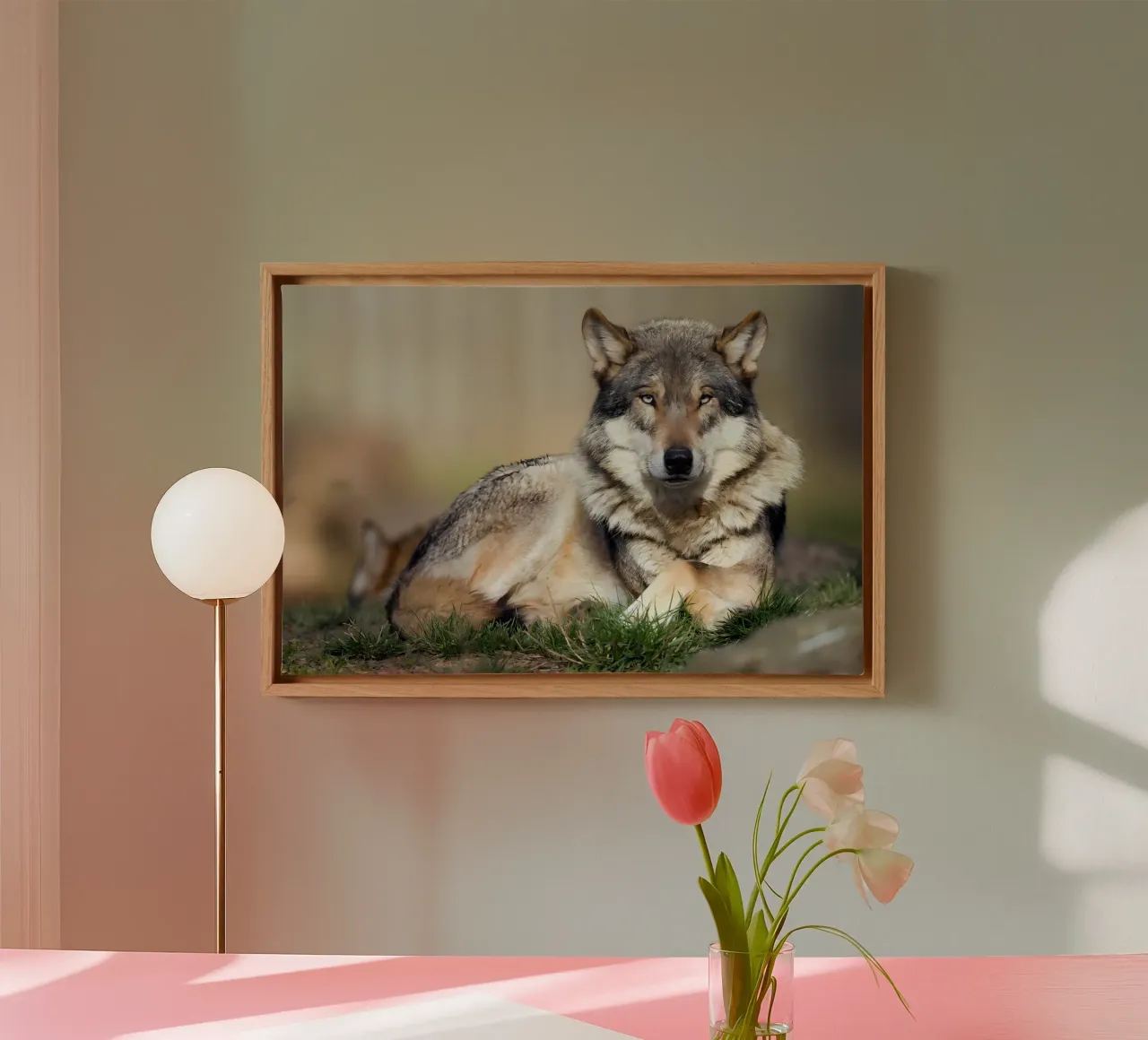 Dieren poster 206 canvas met Baklijst van Korrie Lane