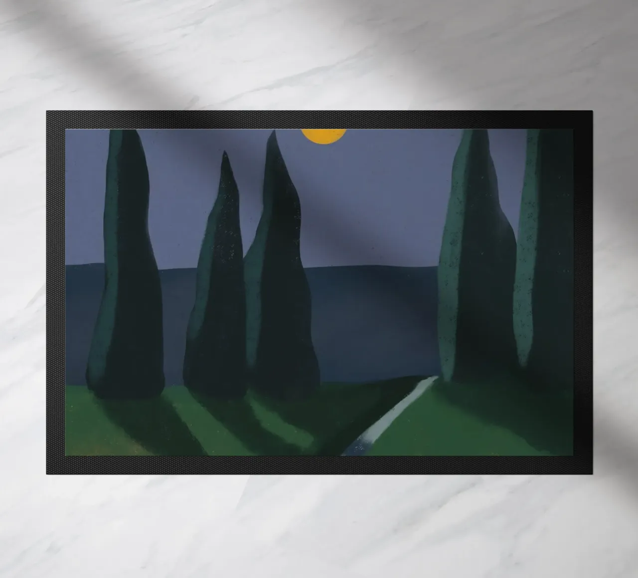 Moonlight shadow doormat by Little Dean