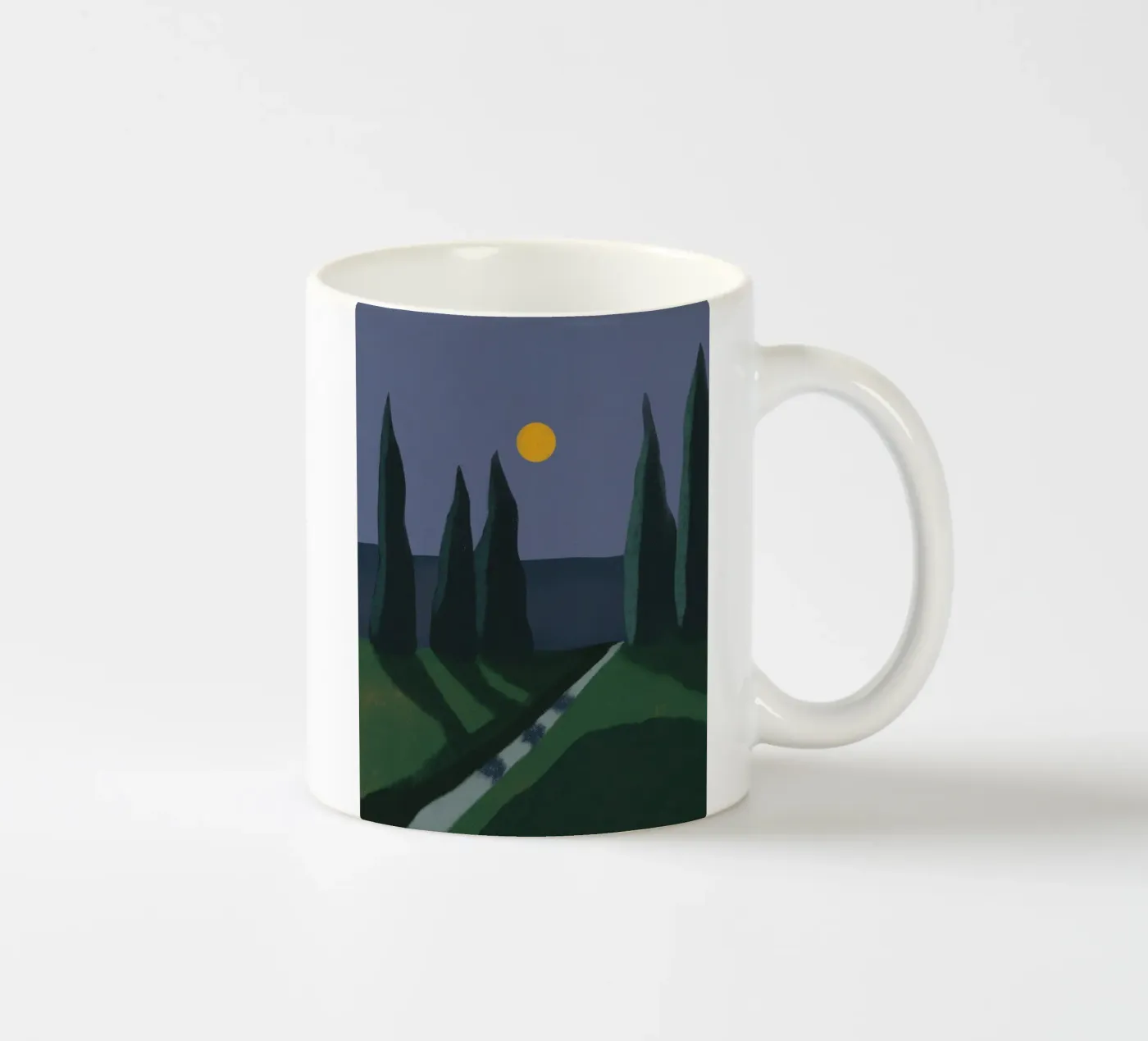 Moonlight shadow ceramic mug by Little Dean