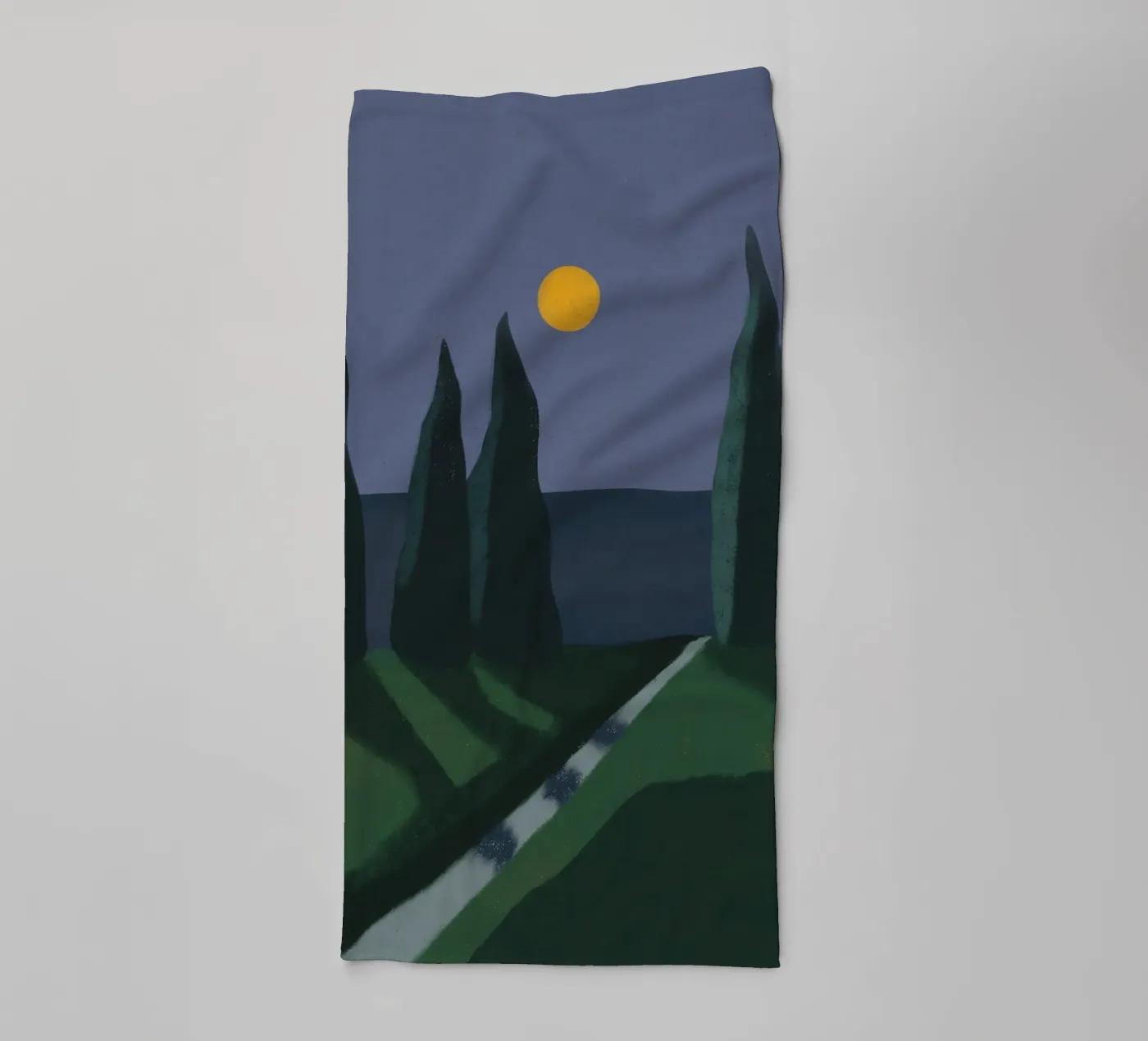 Schaduw van maanlicht badhanddoek van Little Dean