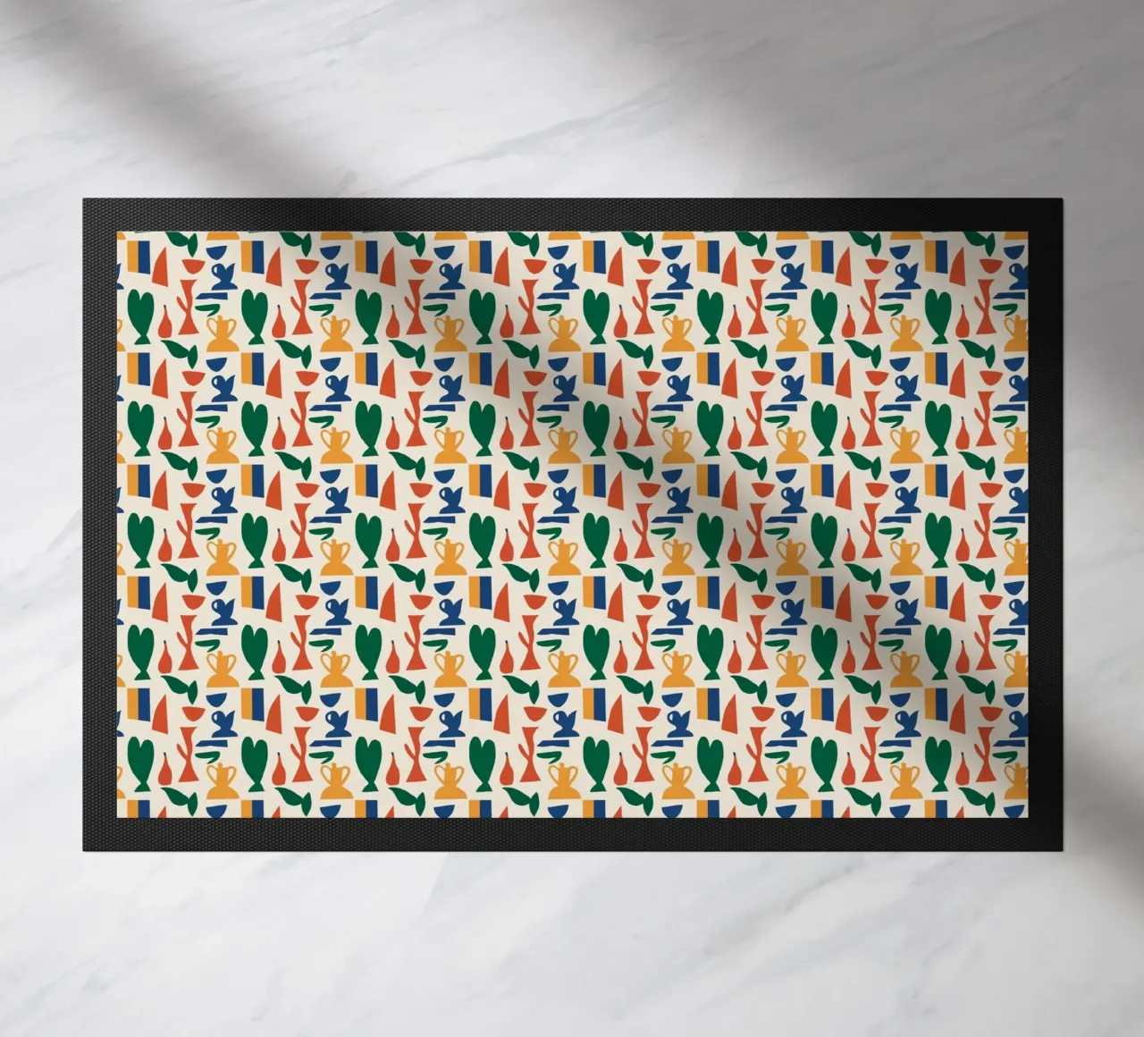 Vase seamless pattern doormat by Little Dean