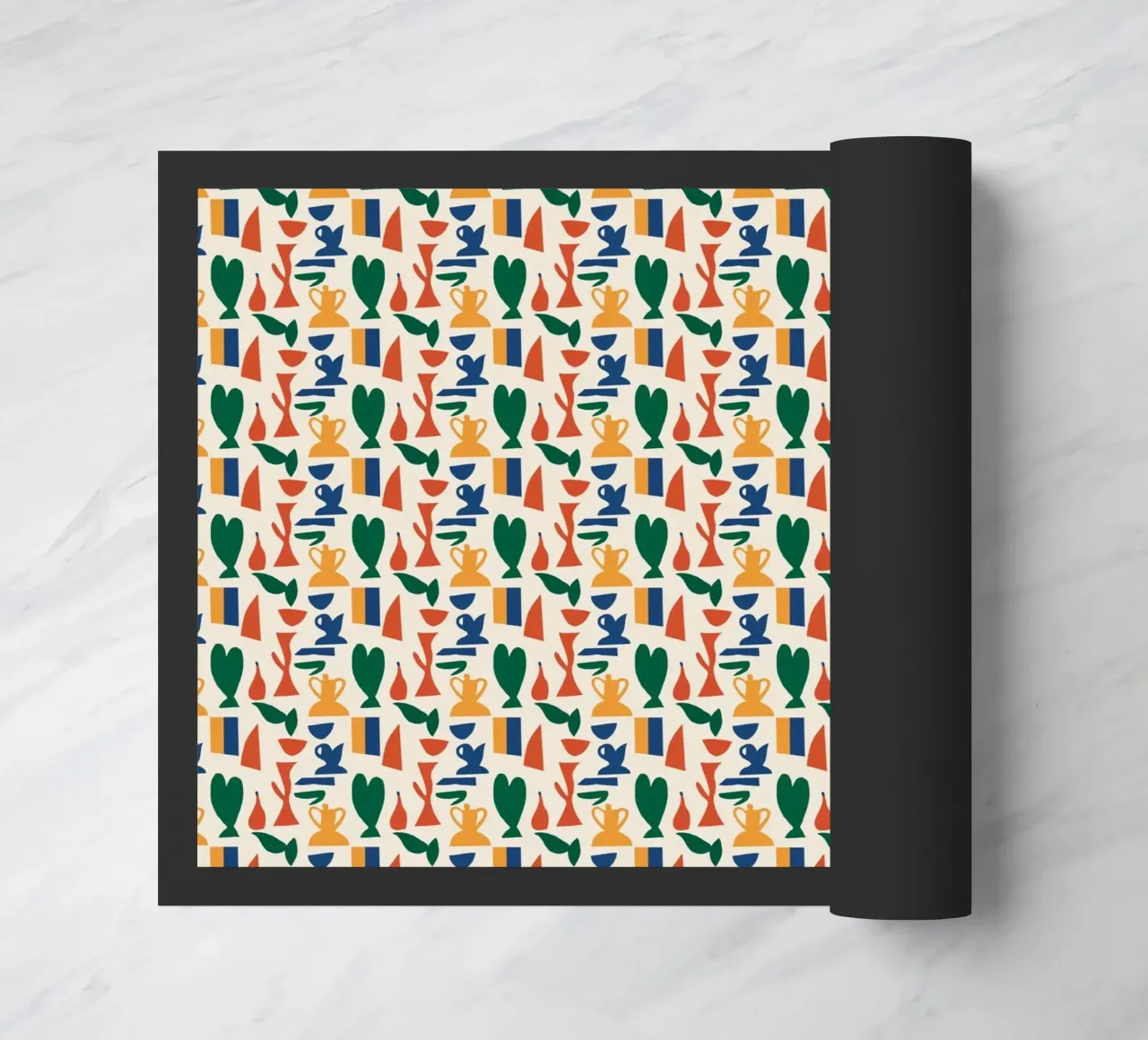 Vase seamless pattern doormat by Little Dean