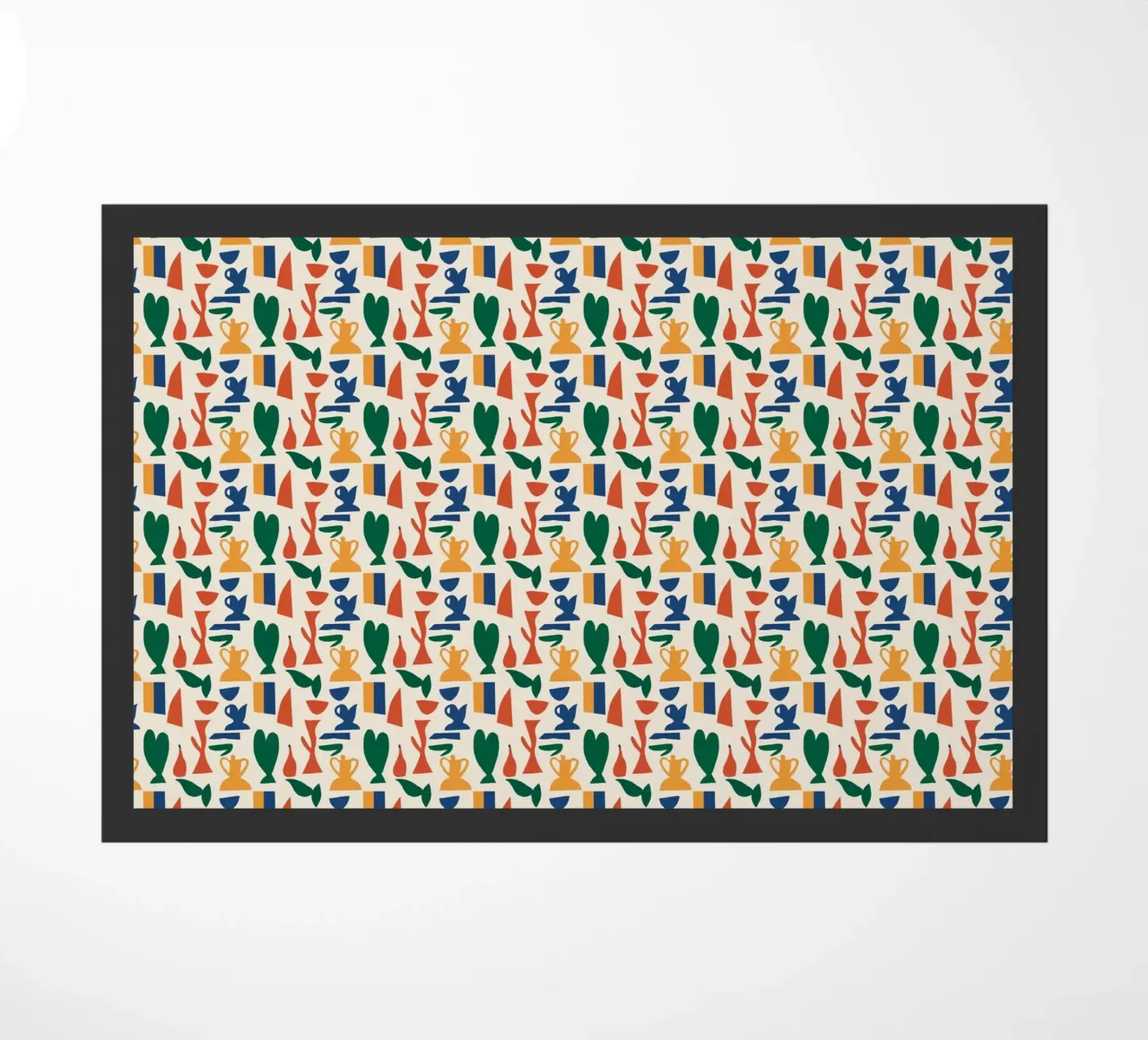 Vase seamless pattern doormat by Little Dean