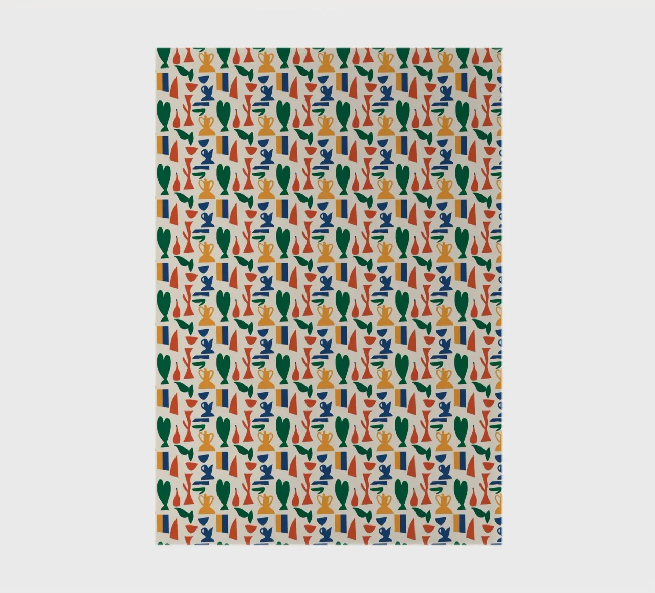 Vase seamless pattern notebook by Little Dean