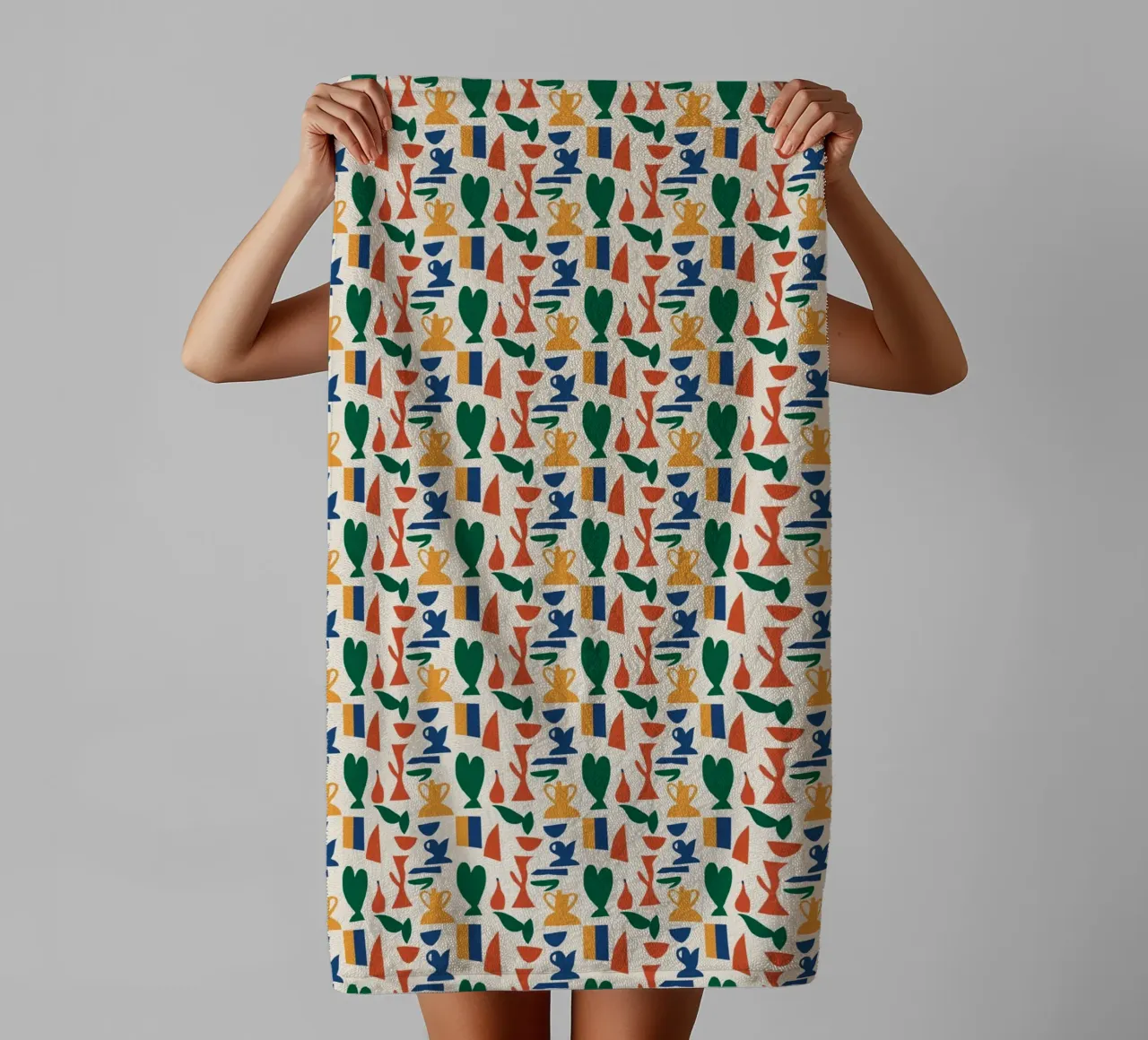 Vase seamless pattern towel by Little Dean