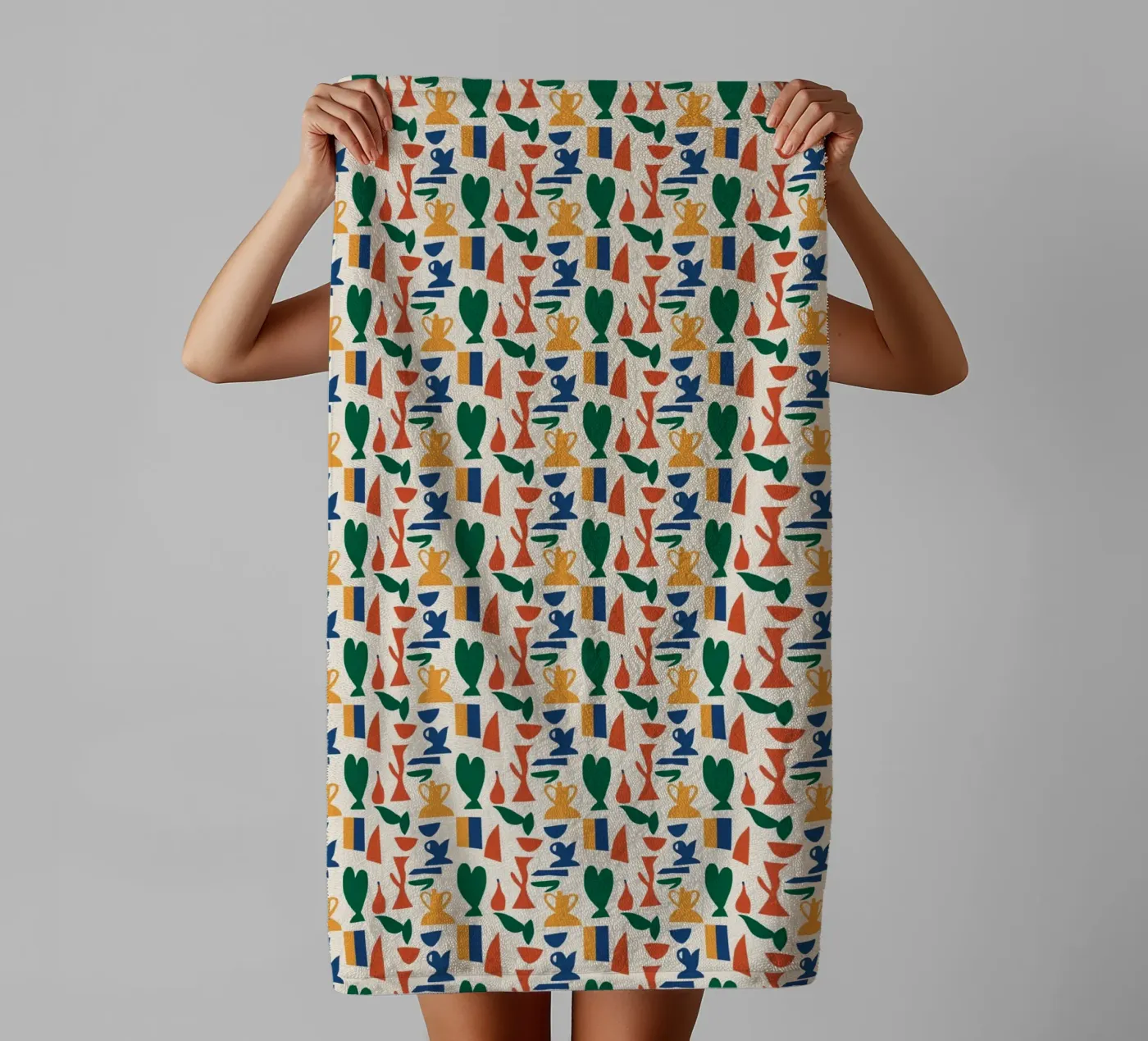Vase seamless pattern towel by Little Dean
