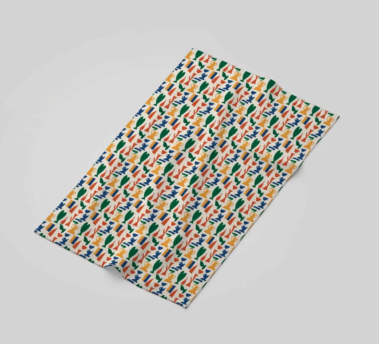 Vase seamless pattern beach towel by Little Dean