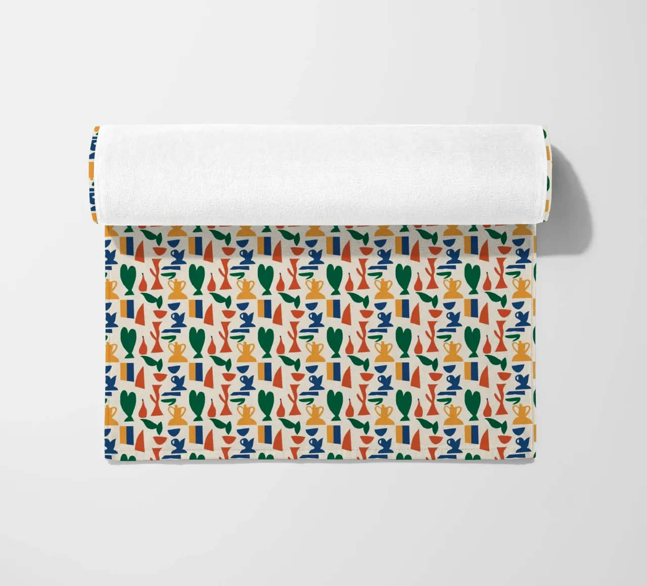 Vase seamless pattern beach towel by Little Dean