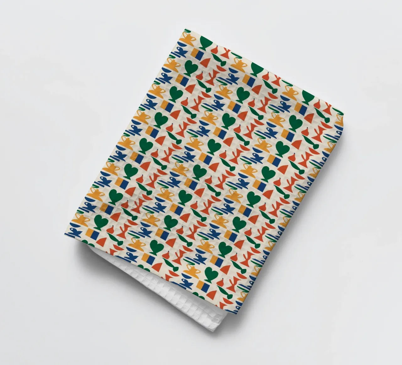 Vase seamless pattern tea towel by Little Dean