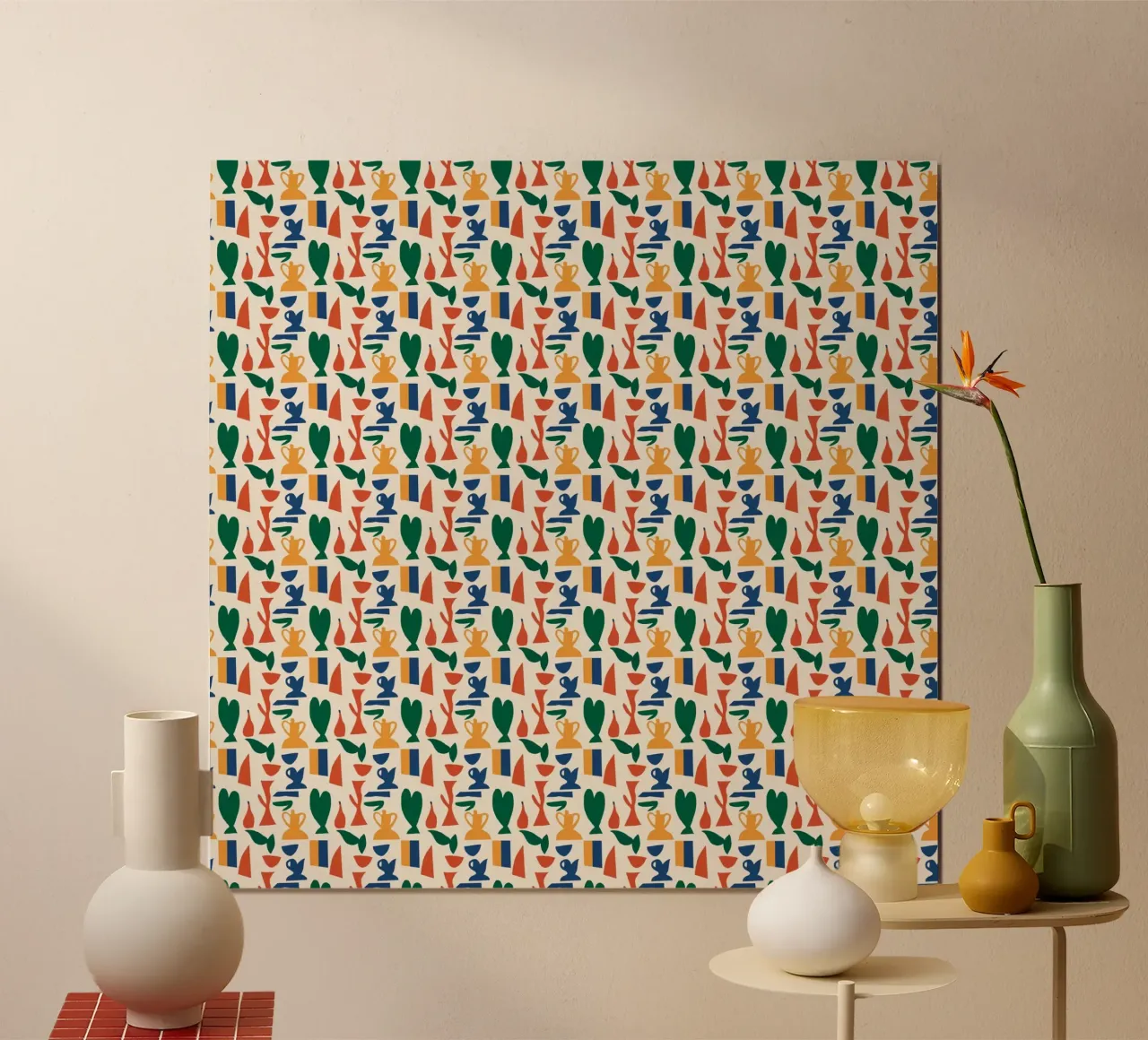 Vase seamless pattern poster by Little Dean