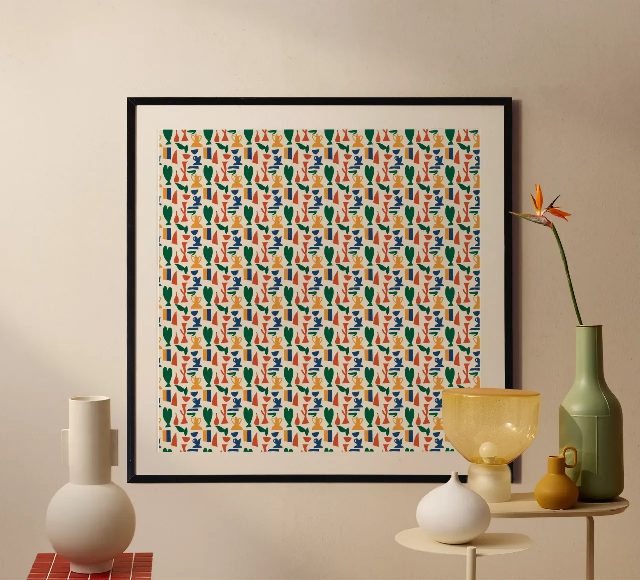 Vase seamless pattern hahnemühle by Little Dean