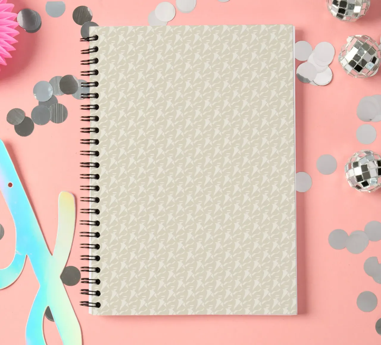 Mocha mousse seamless pattern spiral notebook by Little Dean