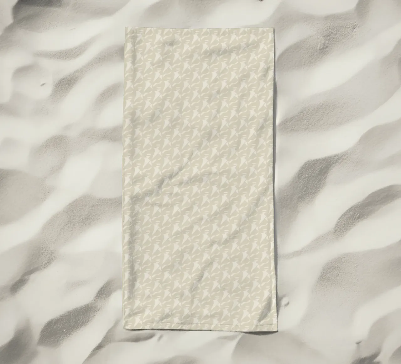 Mocha mousse seamless pattern beach towel by Little Dean