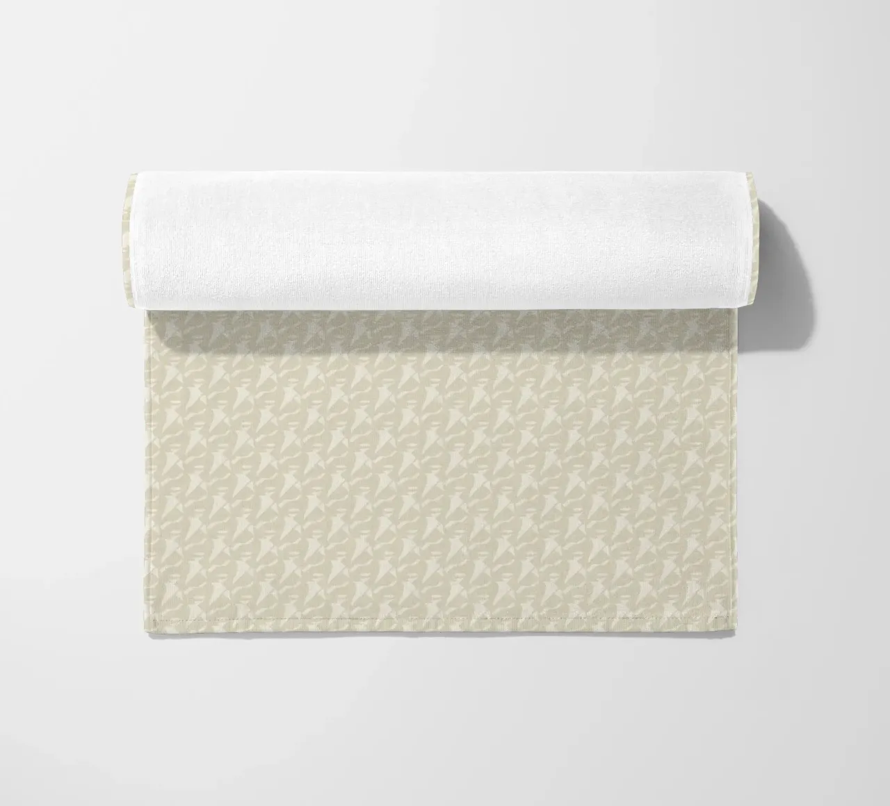 Mocha mousse seamless pattern beach towel by Little Dean