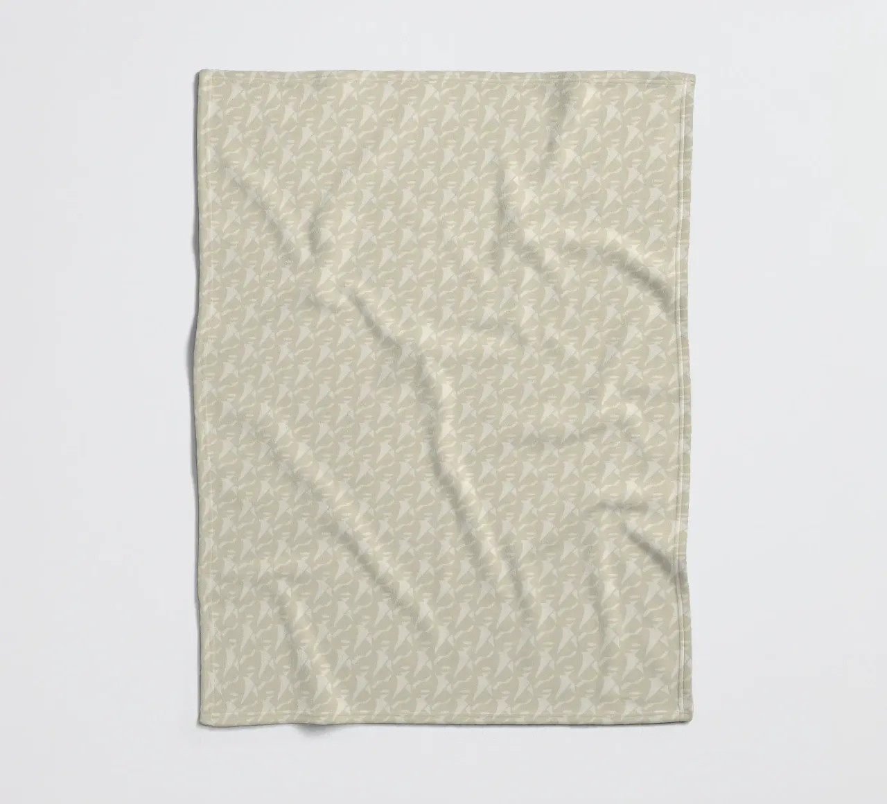 Mocha mousse seamless pattern fleece blanket by Little Dean