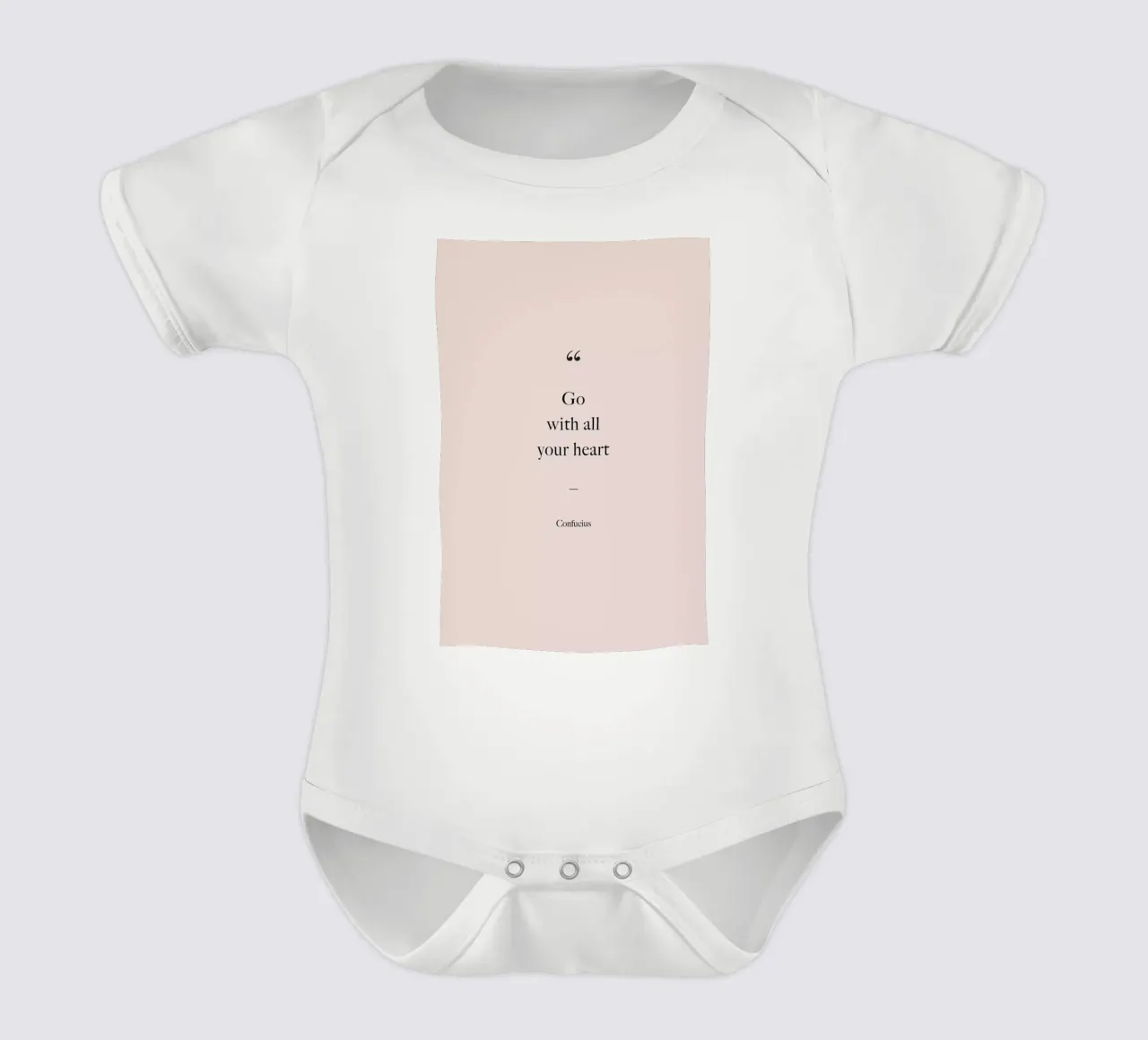 Go with All Your Heart Kurzarm Babybody von Studio One