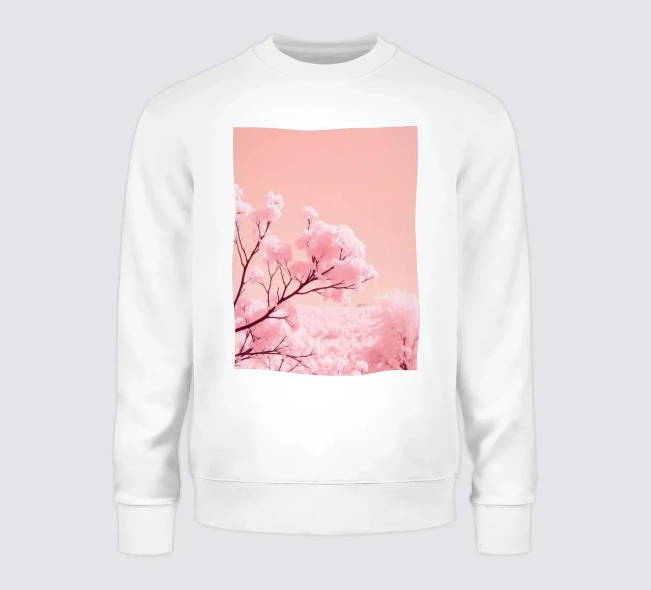 Alberi rosa in fiore sotto un cielo pastello felpa da DesignDoodle