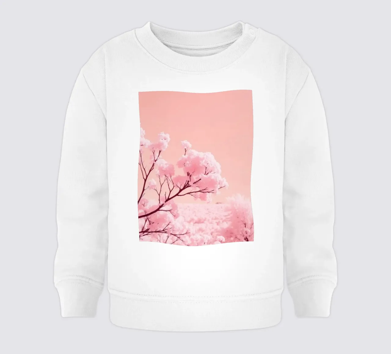 Alberi rosa in fiore sotto un cielo pastello felpa neonato da DesignDoodle