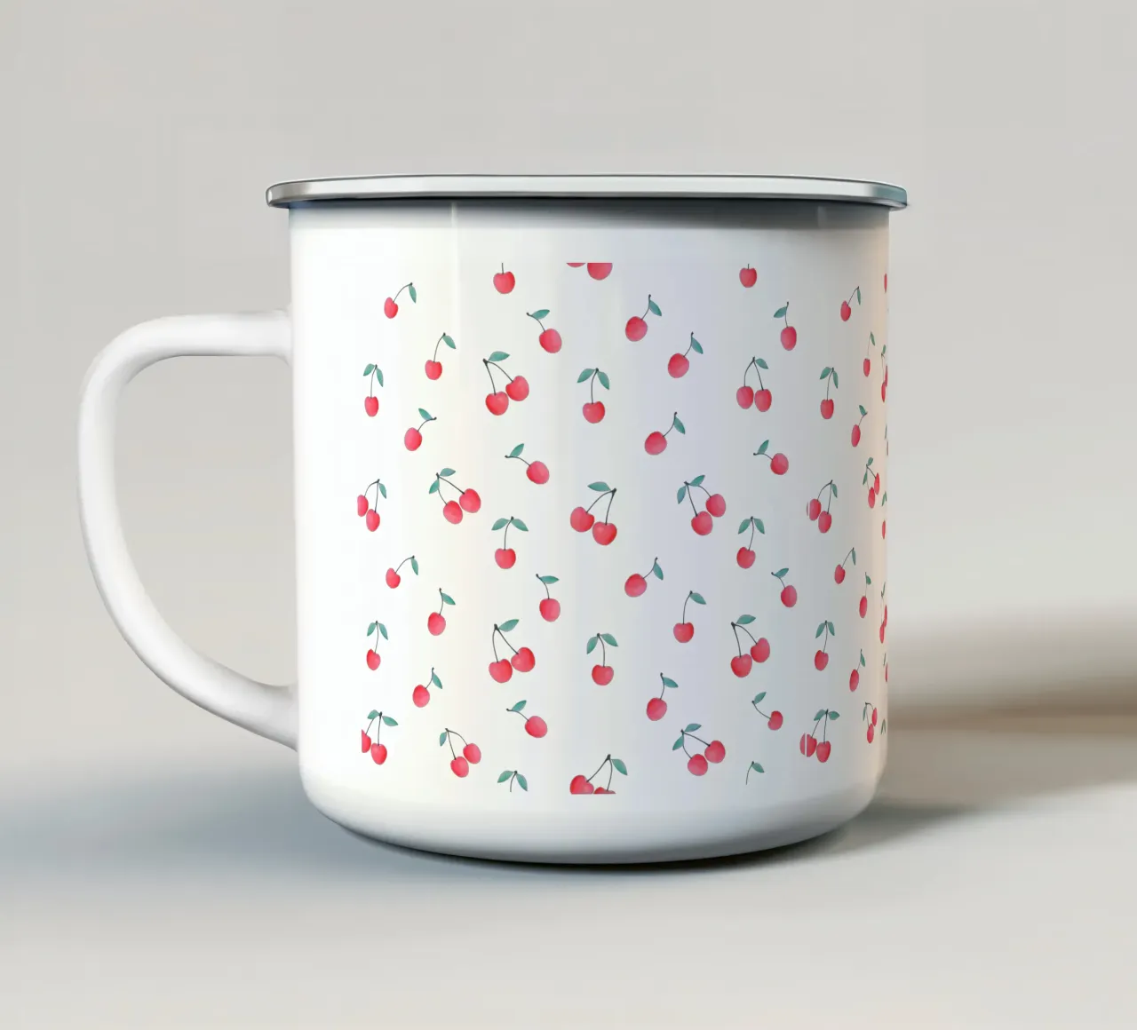 Cherries taza de esmalte de Kind of Style