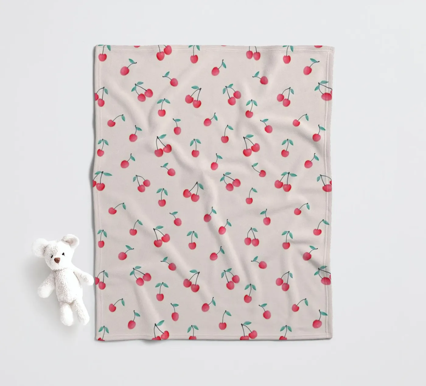 Cherries fleecedeken van Kind of Style