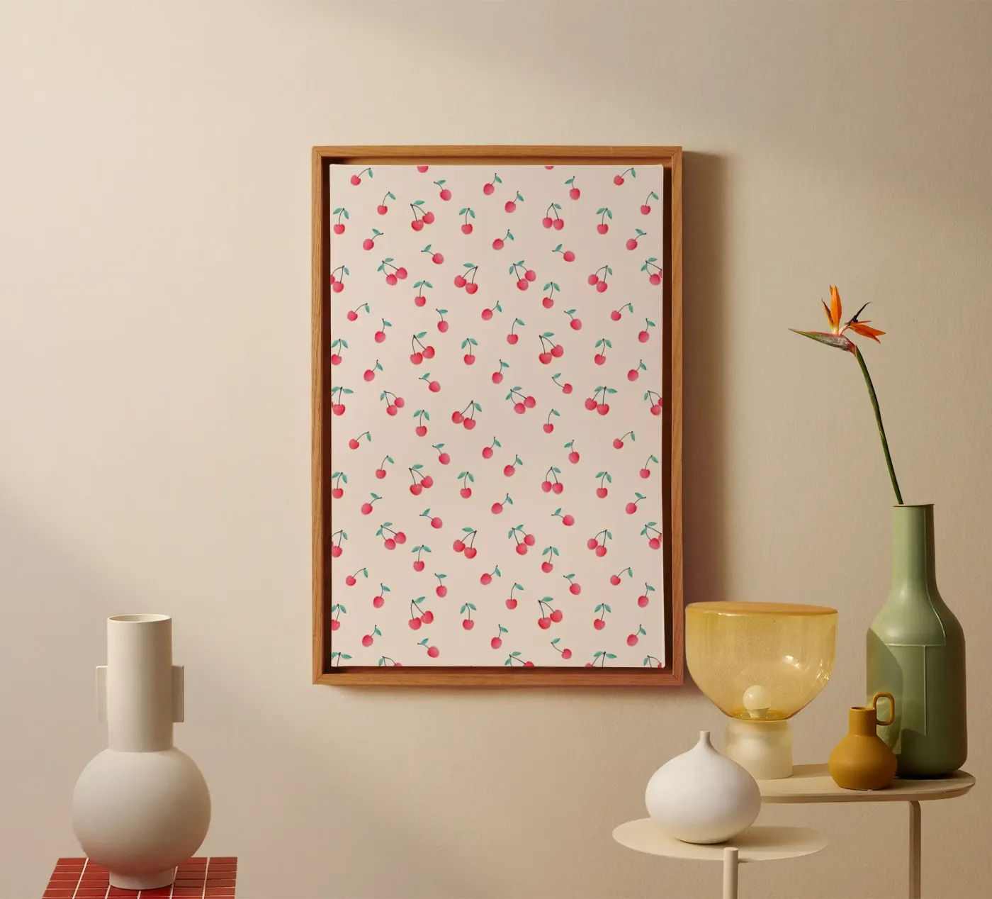 Cherries canvas by Kind of Style