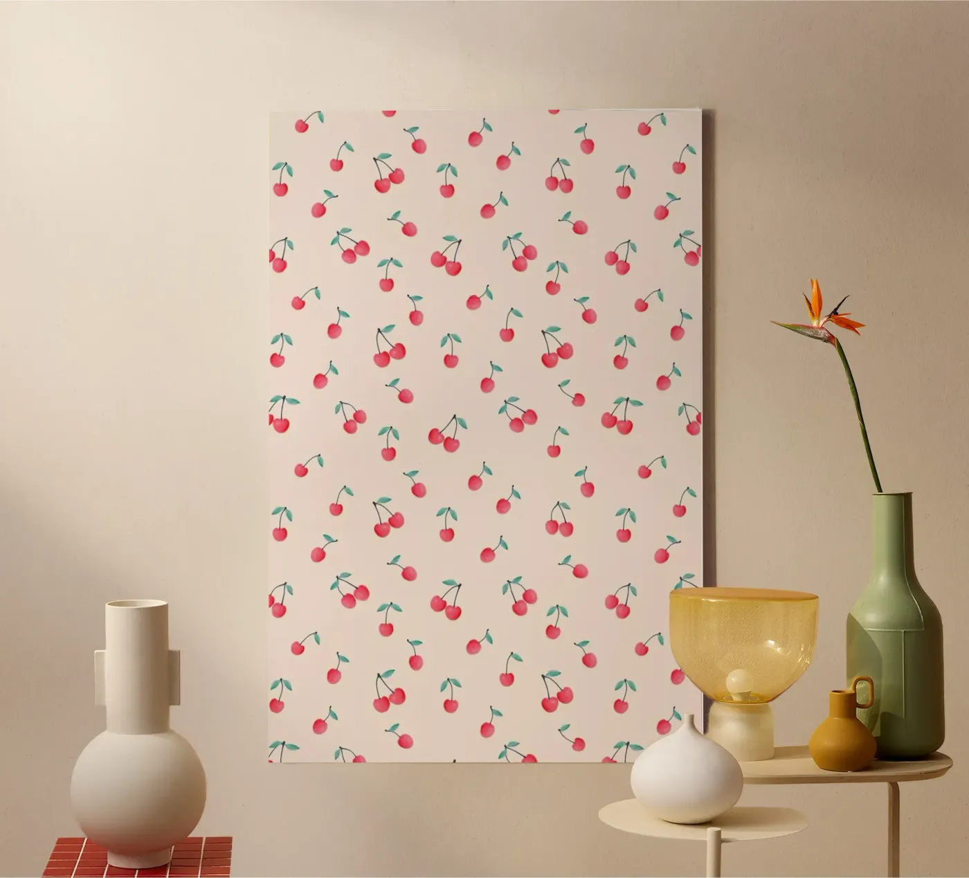 Cherries canvas by Kind of Style