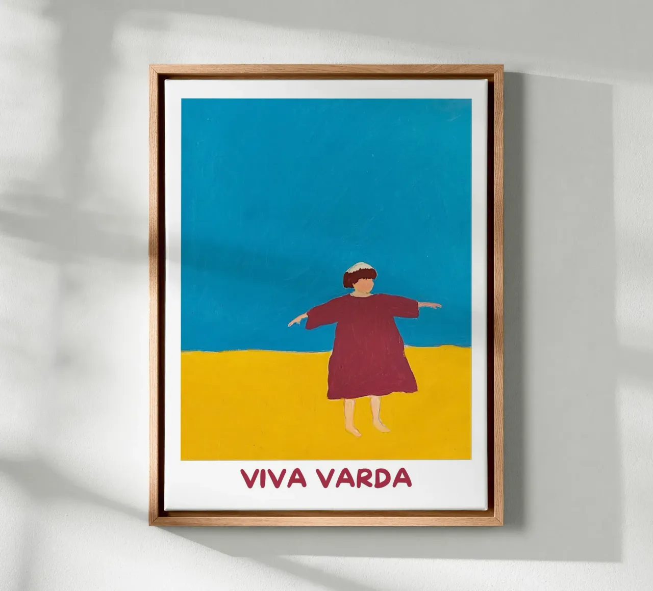 Viva Agnès Varda tela con Cornice a cassetta da tainah negreiros