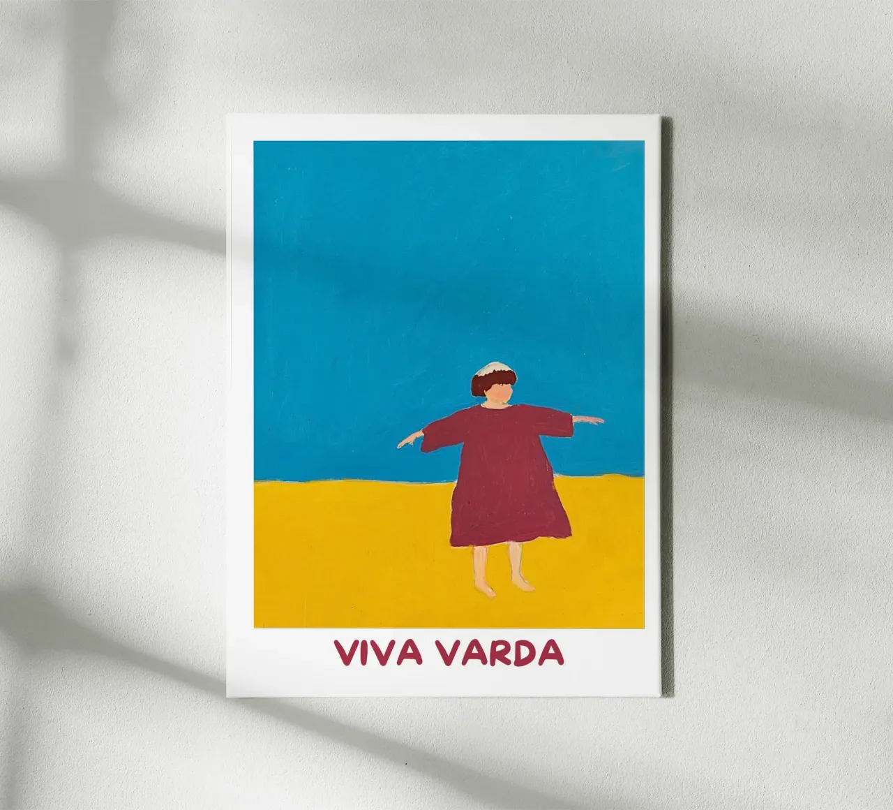 Viva Agnès Varda tela con Cornice a cassetta da tainah negreiros