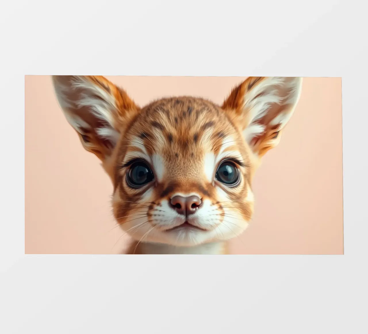 Animale giovane e carino con grandi occhi e grandi orecchie in posa telo in pvc da DesignDoodle