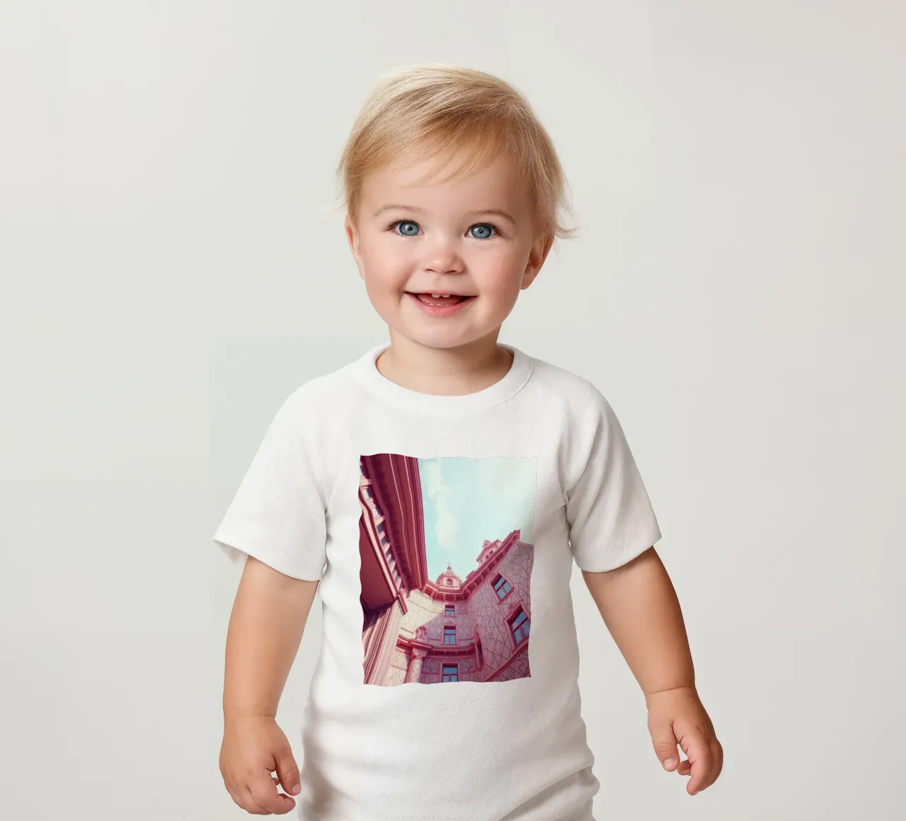 Stunning pink architecture intricate design details baby t-shirt by DesignDoodle