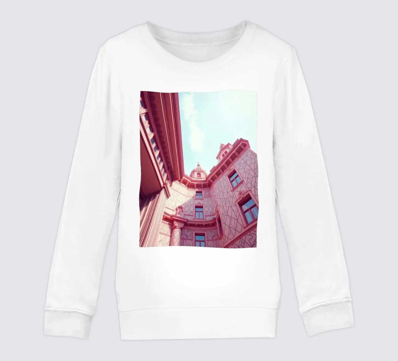 Prachtige roze architectuur met ingewikkelde ontwerpdetails kinder sweatshirt van DesignDoodle