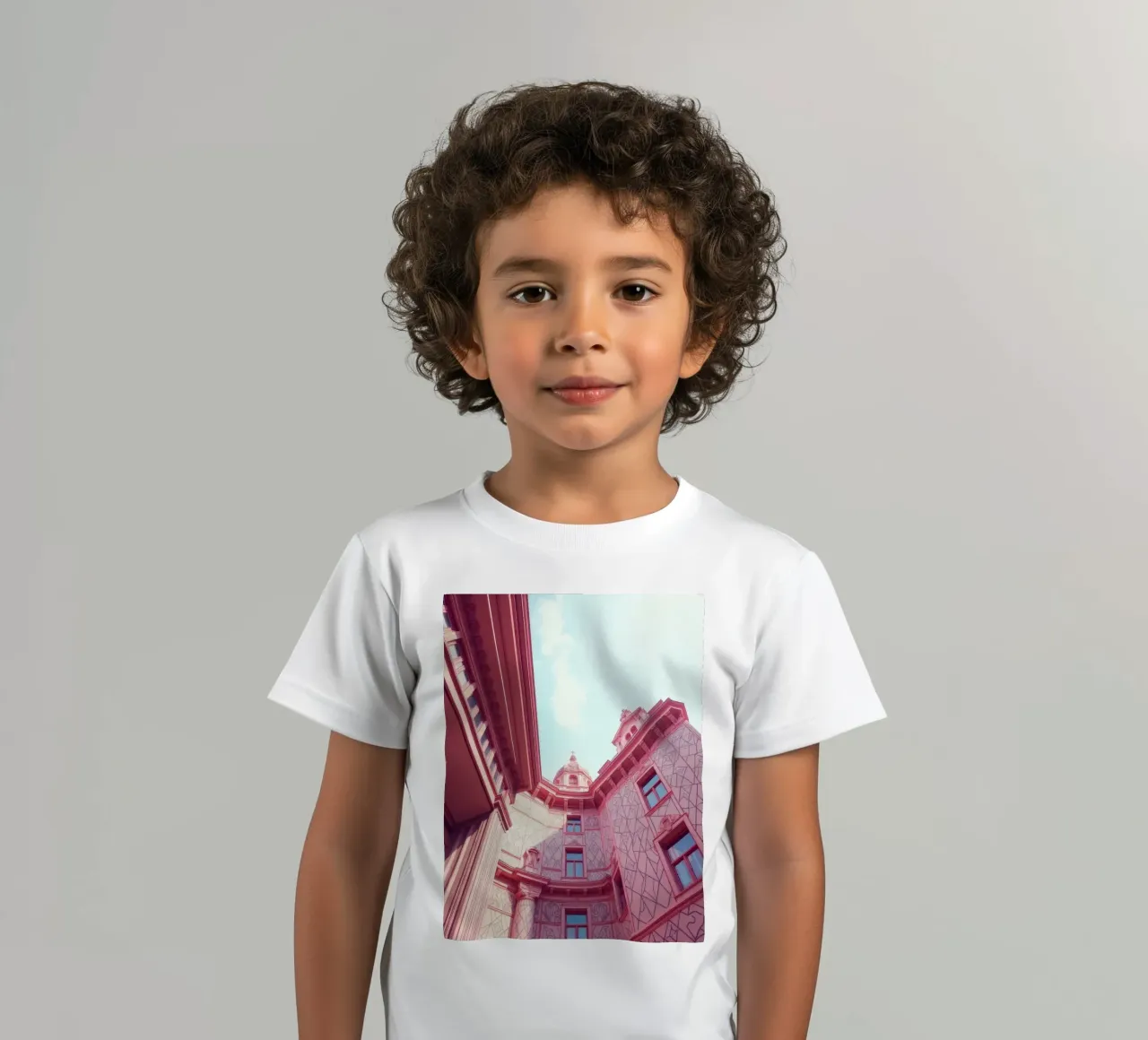 Stunning pink architecture intricate design details kids t-shirt by DesignDoodle