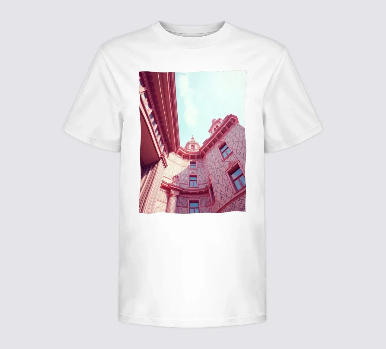 Stunning pink architecture intricate design details kids t-shirt by DesignDoodle