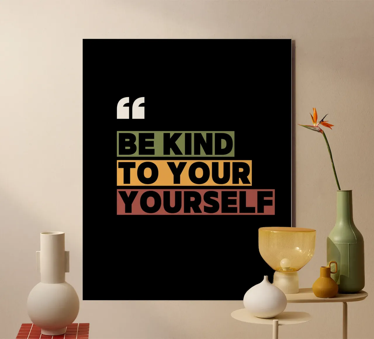 don't fight yourself - reminder Forex-Platte von Ambition Wall