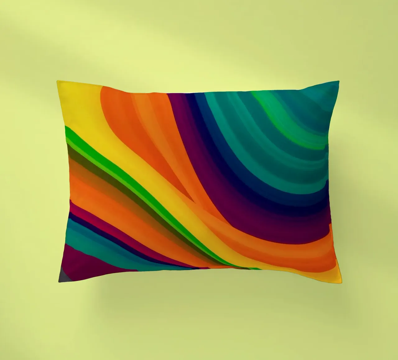 I colorati motivi astratti creano un'opera d'arte vibrante cuscino da DesignDoodle