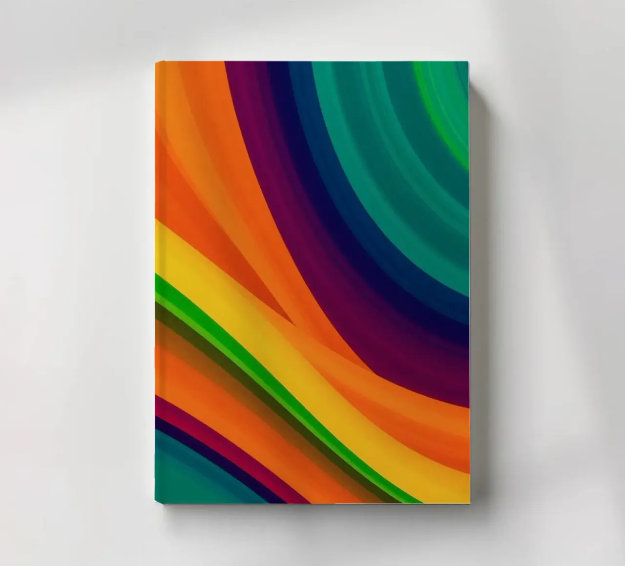 Colorful abstract patterns create a vibrant artwork notebook by DesignDoodle