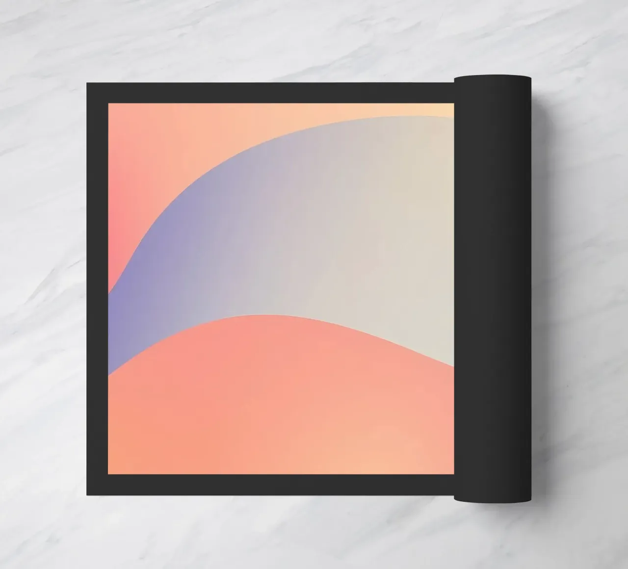 Waves of pastel colors blend smoothly calming atmosphare doormat by DesignDoodle