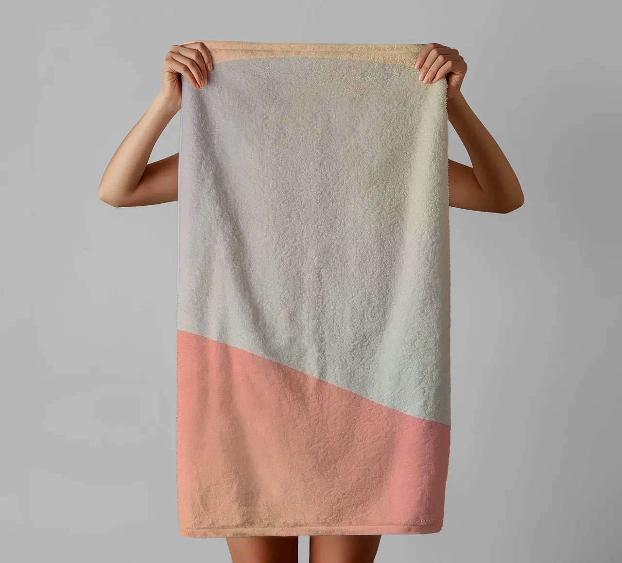 Waves of pastel colors blend smoothly calming atmosphare towel by DesignDoodle