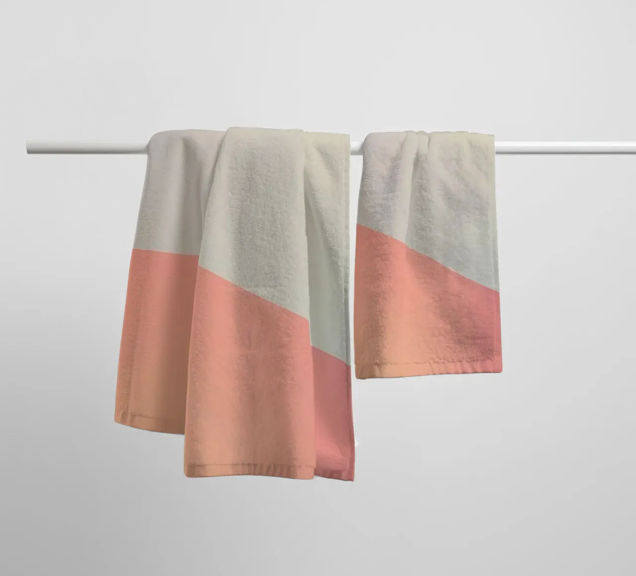 Waves of pastel colors blend smoothly calming atmosphare towel by DesignDoodle