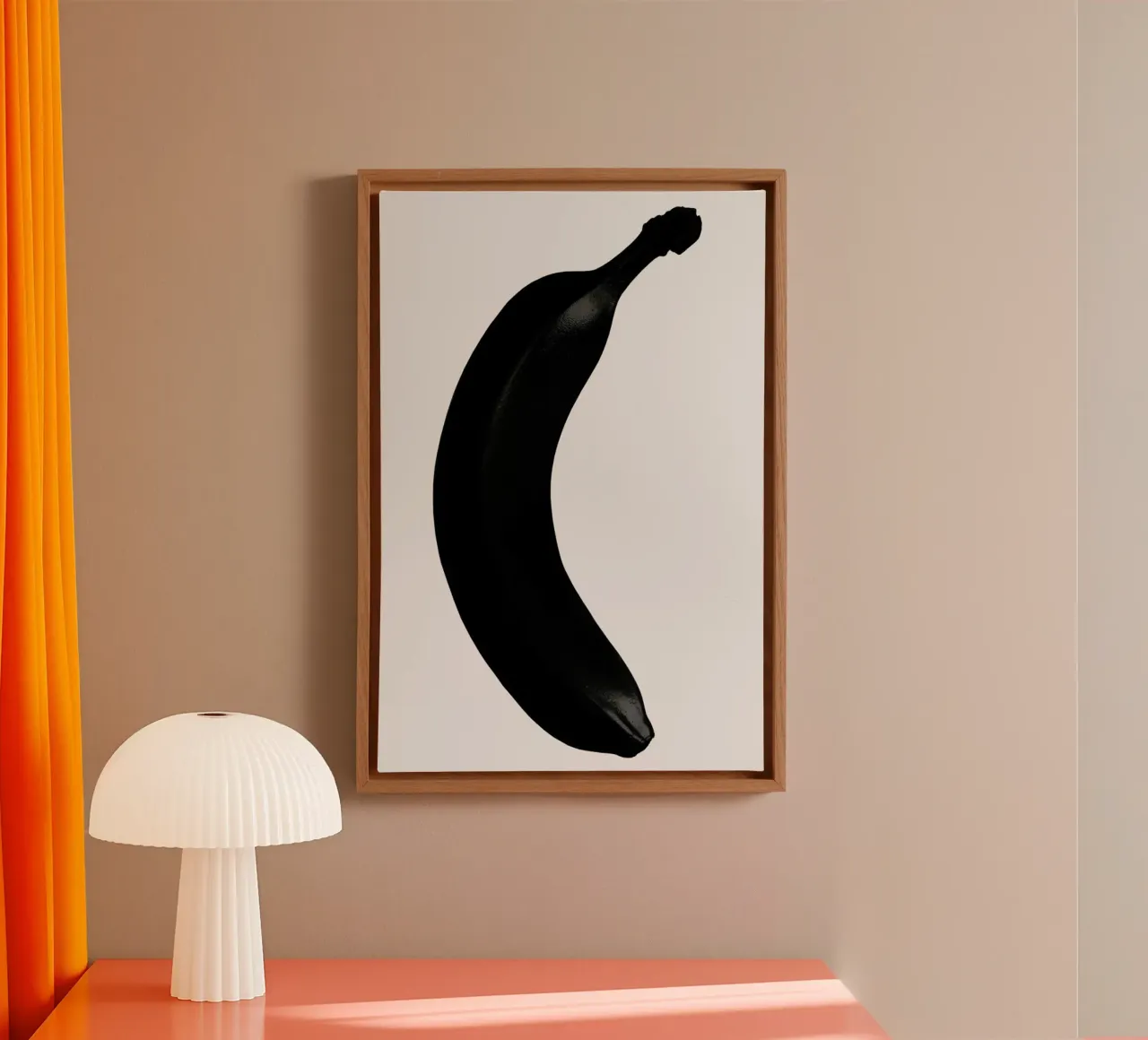 Big Banana Pop tela con Cornice a cassetta da Lemon-apes