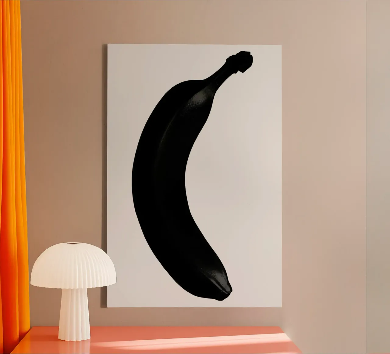 Big Banana Pop tela con Cornice a cassetta da Lemon-apes