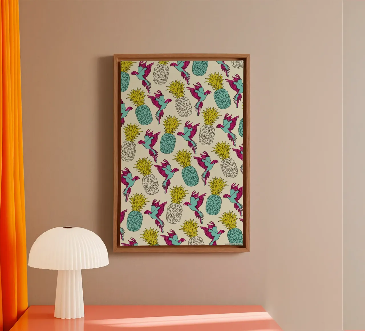 Wrapping Paper Pineapple tela con Cornice a cassetta da a Love Supreme