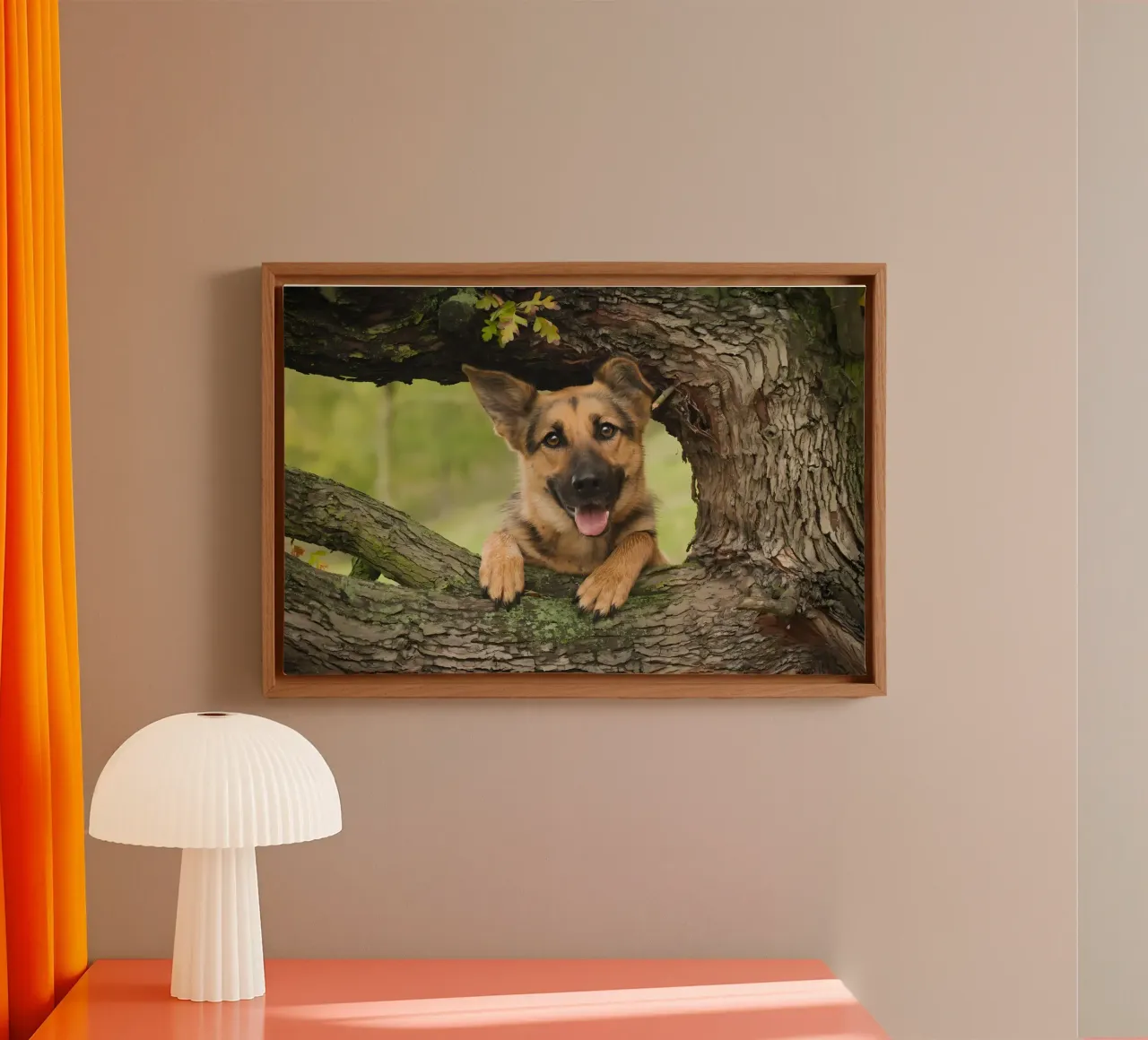 Dierenposter 252 canvas met Baklijst van Korrie Lane