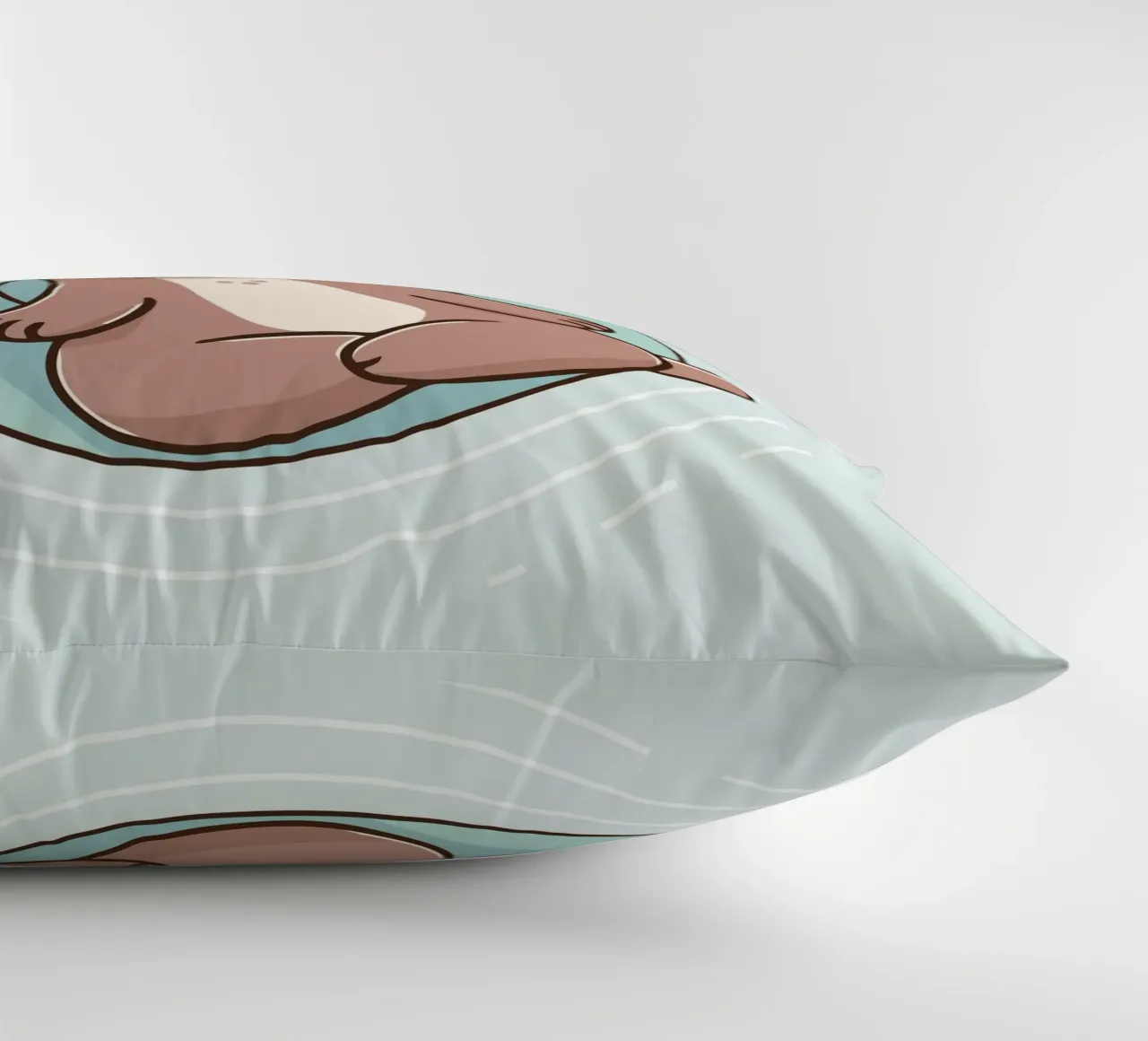 Relaxed otter - mindfulness & tranquillity decorative cushion by namosh